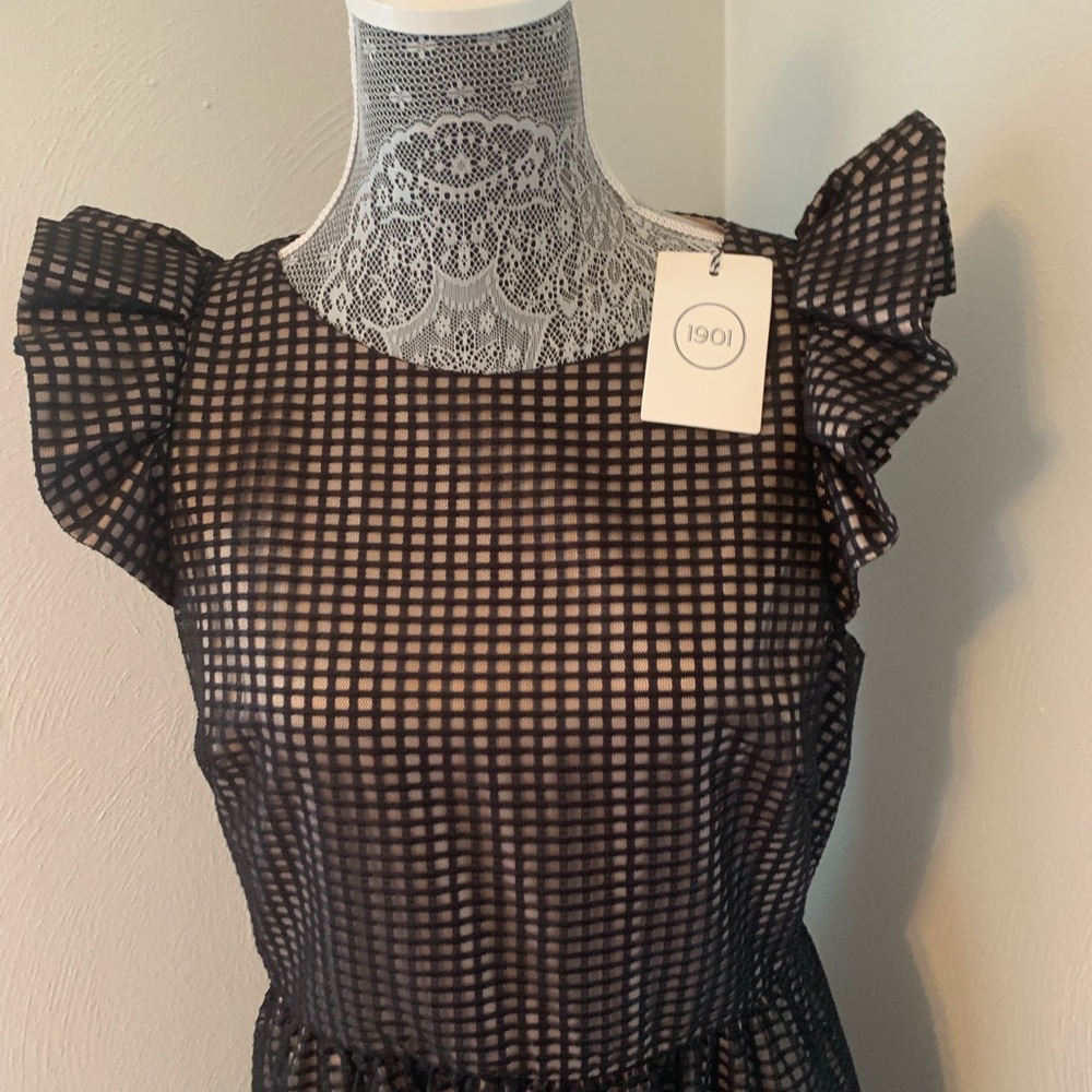 Brand New Elegant 1901 Black/Nude Dress